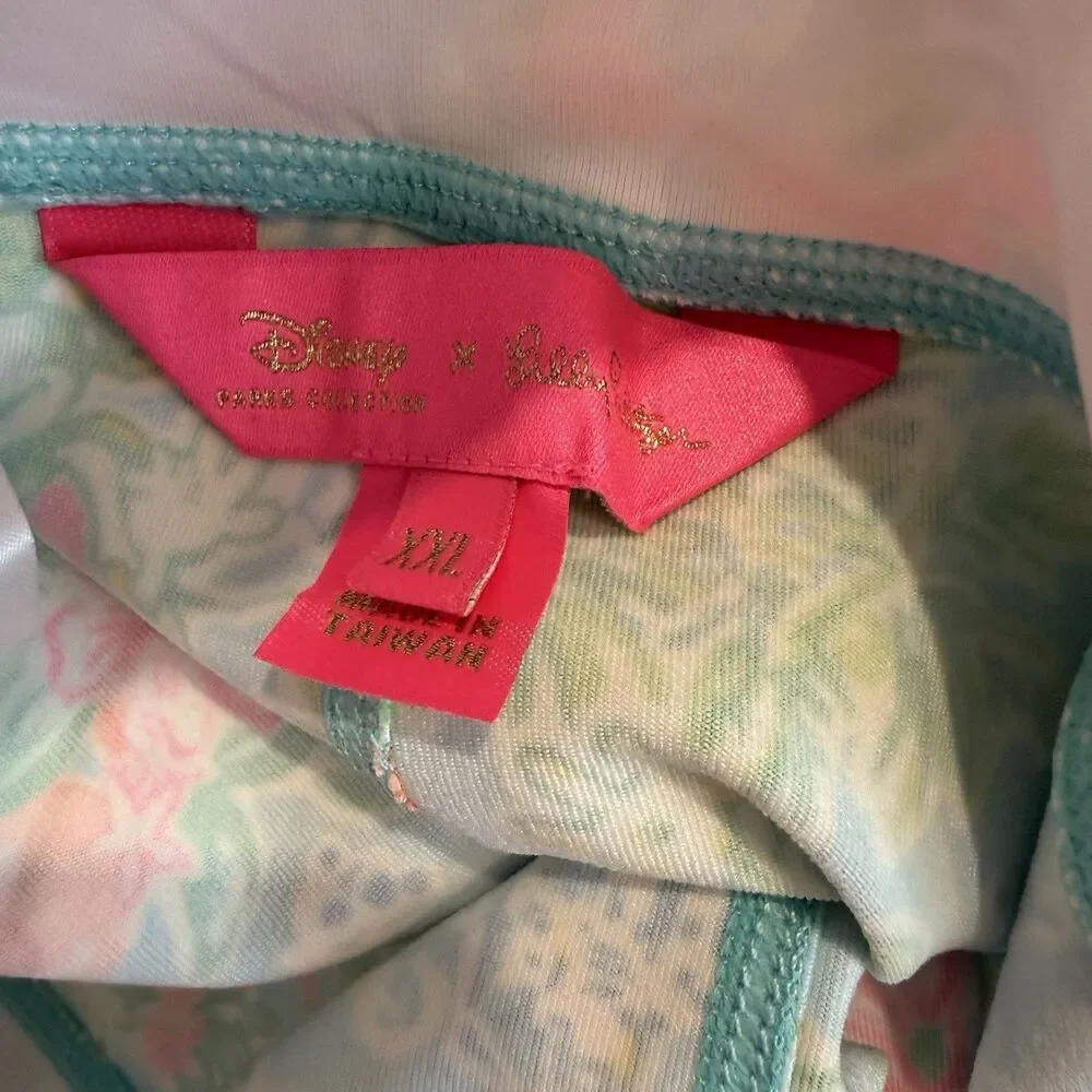 NWT Disney x Lilly Pulitzer Sz XXL Weekender Leggings Blue Ibiza Crop High Rise - Picture 5 of 10